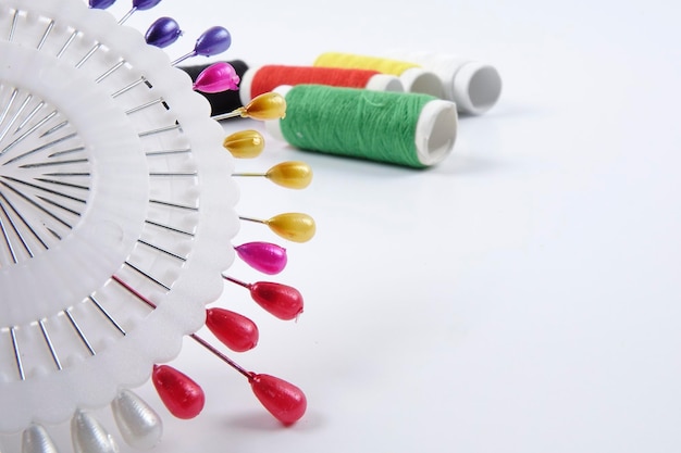 Close up colorful embroidery